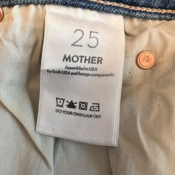 Mother - NWT The Mid Rise Dazzler Straight Ankle Fray Riding The Cliffside Sz 25 - Picture 11 of 14